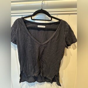 NIYAMA SOL Ladies Woman’s Size Small Black V-Neck Short Sleeve Tee Shirt